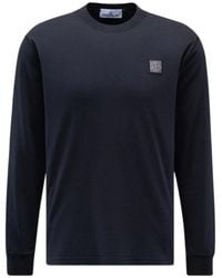 Stone Island - Logo Detailed Crewneck T-Shirt - Lyst