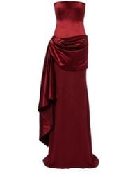 Alex Perry - Draped Silk Corset Gown - Lyst