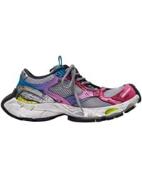 Balenciaga - Stapler Panelled Lace-Up Sneakers - Lyst
