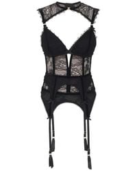 Zimmermann - Valiant Lace Garter Bodysuit - Lyst