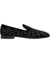 Dolce & Gabbana - Embellished Velvet Loafers - Lyst