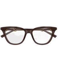 Gucci - Geometric-Frame Non-Prescription Glasses - Lyst