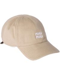 Miu Miu - Logo Embroidered Baseball Cap - Lyst