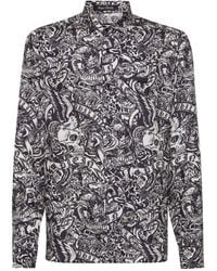 Philipp Plein - Tattoo-Print Silk Shirt - Lyst