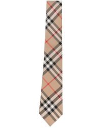Burberry - Checked Pointed-Tip Tie - Lyst