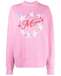 MSGM - Logo-Print Sweatshirt - Lyst