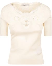 Ermanno Scervino - Lace Panel Knitted Top - Lyst