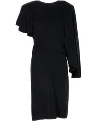 Stella McCartney - Asymmetric Draped Midi Dress - Lyst