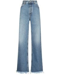 Alessandra Rich - Logo-Patch Low-Rise Denim Jeans - Lyst