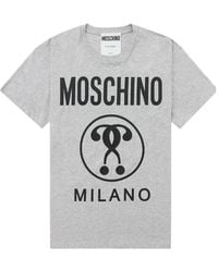 Moschino - Double Question Mark Logo Printed T-Shirt - Lyst