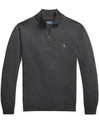 Polo Ralph Lauren - Pony Embroidered Half-Zipped Jumper - Lyst