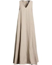 Max Mara - Solid Color Linen Sleeveless Dress - Lyst