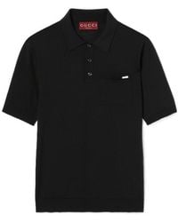 Gucci - Fine Knit Short-Sleeve Polo Top - Lyst