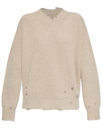 MM6 by Maison Margiela - Distressed Jumper - Lyst