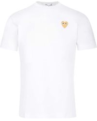 COMME DES GARÇONS PLAY - Comme Des Garçons Play Logo Embroidered Crewneck T-Shirt - Lyst