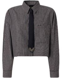 Pinko - Long Sleeve Checked Shirt - Lyst