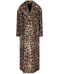 Dolce & Gabbana - Leopard Printed Coat - Lyst