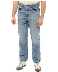 DIESEL - D-Viker Logo Embroidered Straight-Leg Jeans - Lyst