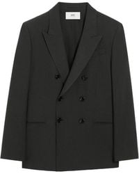 Ami Paris - Double-Breasted Tailored Blazer - Lyst