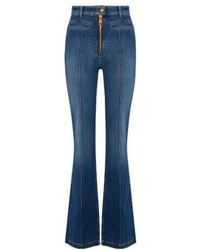 Elisabetta Franchi - Zip Boot-Cut Jeans - Lyst