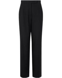 Emporio Armani - Pleated Straight-Leg Pants - Lyst