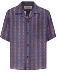 Valentino - All-Over Patterned Button-Up Shirt - Lyst