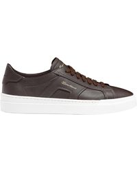 Santoni - Round Toe Low-Top Sneakers - Lyst