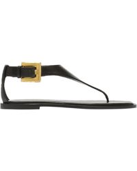 Balmain - Anthem Flat Toe-Post Sandals - Lyst