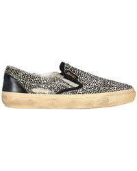 Golden Goose - Leopard-Print Slip-On Sneakers - Lyst