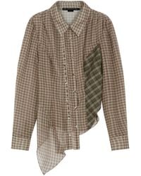 ANDERSSON BELL - Check-Pattern Asymmetric Shirt - Lyst