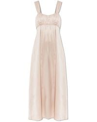 Chloé - Chloé Spaghetti Strap Satin Dress - Lyst