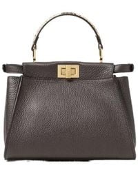 Fendi - Turn-Lock Top Handle Shoulder Bag - Lyst