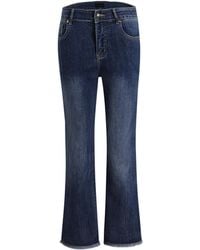 LIU REGALI - Small Split Faded Jeans Pants - Lyst