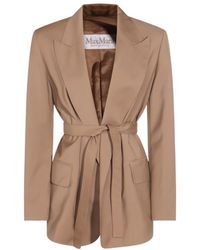 Max Mara - Talento Tied Long-Sleeved Jacket - Lyst