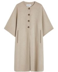 Max Mara - Short-Sleeved Crewneck Coat - Lyst