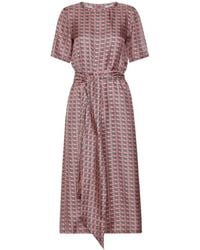 Max Mara - Bicycle-Print Silk Dress - Lyst