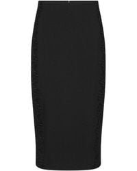 ROTATE BIRGER CHRISTENSEN - Lace-Inserted Pencil Skirt - Lyst