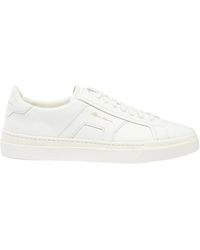 Santoni - Double Buckle Lace-Up Sneakers - Lyst