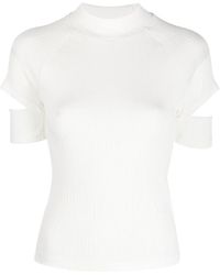 Helmut Lang - Cut-Out Sleeves Blouse - Lyst