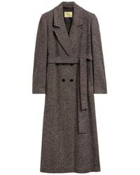 Momoní - Momonì Belted Houndstooth Coat - Lyst