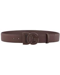 Dolce & Gabbana - Logo Plaque Buckle Belt - Lyst