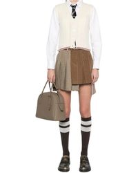 Thom Browne - Ginclub Check Cheviot Tweed Mini Skirt - Lyst