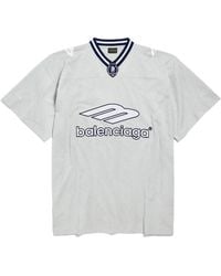 Balenciaga - 3B V-Neck Oversized Football T-Shirt - Lyst