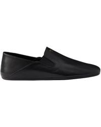 Prada - Logo Printed Slip-On Loafers - Lyst