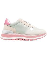 Liu Jo - 45Mm Panelled Lace-Up Sneakers - Lyst