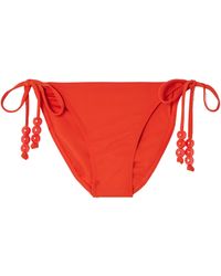 STAUD - Sisley Beaded Bikini Briefs - Lyst