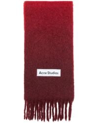 Acne Studios - Logo Patch Fringed Scarf - Lyst