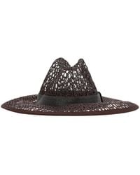 Brunello Cucinelli - Beaded-Ribbon Open-Weave Hat - Lyst