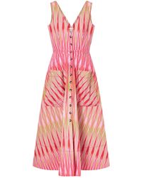 Saloni - Cotton Cutwork Dress - Lyst