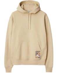 Burberry - Check Label Hoodie - Lyst